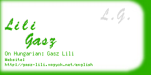 lili gasz business card